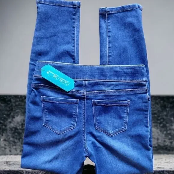 PIONEER WOMAN JEANS CROPPED DENIM Pull-On  Medium Wash XS - Picture 3 of 8